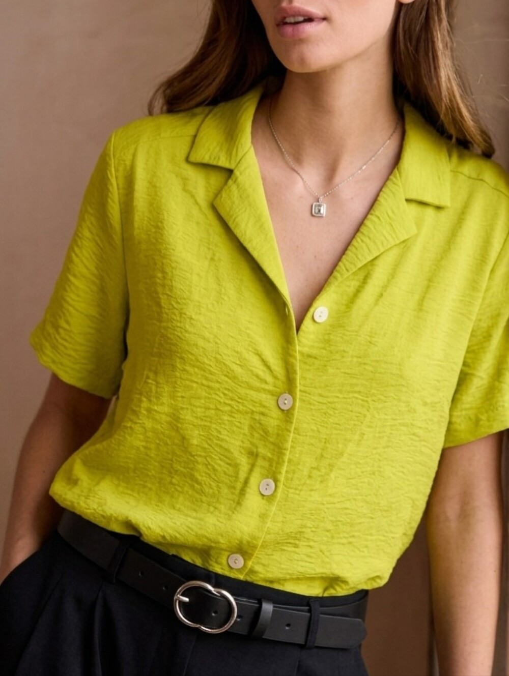 Lime Green Blouse  Top